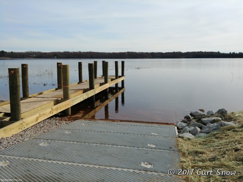 The new launch ramp and the dock, which is still a work in progress