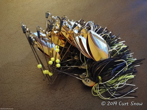 These are my signature baits for catching bass after dark during the warmer months. I make each one by hand.